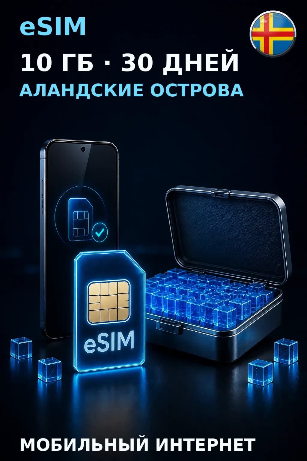 eSIM Аландские Острова — 10 ГБ, 30 дней — интернет